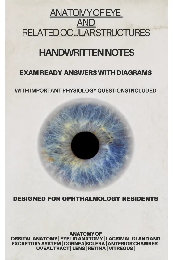 Anatomy of Eye Notes cover sample